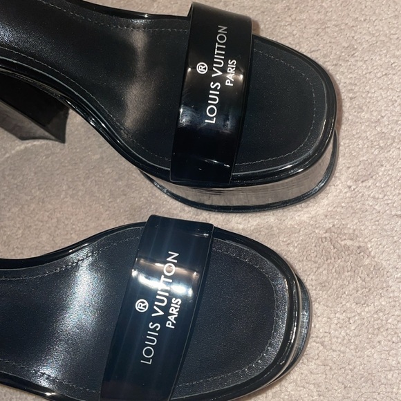 LV Style Platform Sandals LV high heels Patent Louis Vuitton style Fame - Picture 6 of 16